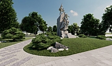 В горсаду Волгограда возводят 6-метровый памятник «Вперед и вверх»