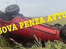 В Засечном «Лада-Калина» слетела с дороги в поле и перевернулась