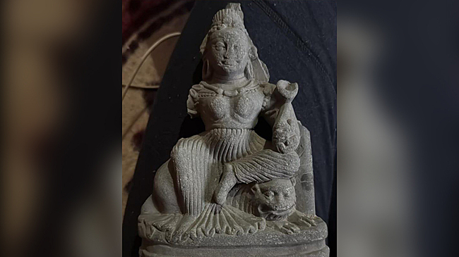 Рыбак нашел в реке древнюю статую индуистской богини
