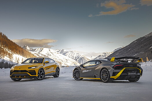 Lamborghini просто хотят повеселиться на снегу на обучении любителей гонок