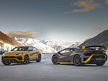 Lamborghini просто хотят повеселиться на снегу на обучении любителей гонок