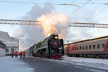 Фото дня: Ретро-поезд приехал в Нижний Новгород