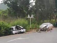 Страшное лобовое столкновение произошло в Приморье на федеральной трассе