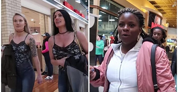 Девушка пошла в торговый центр в нарисованной одежде: реакция людей
