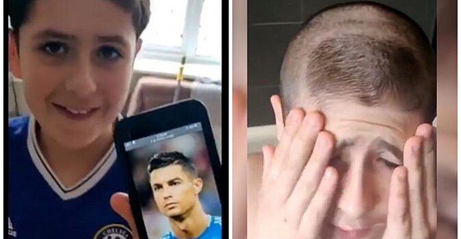 Мальчик попросил папу постричь его в стиле Роналду, но отец ошибся футболистами