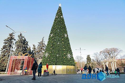 В Ростове-на-Дону украсили главную новогоднюю елку у парка Горького