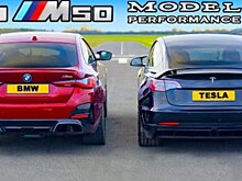 Электробитва: BMW i4 выставили против Tesla Model 3