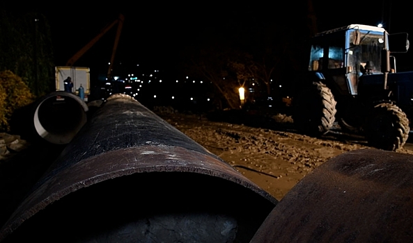 В Волгограде продолжаются работы на резервном трубопроводе