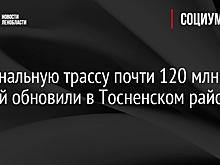 Региональную трассу обновили в Тосненском районе на 120 млн рублей