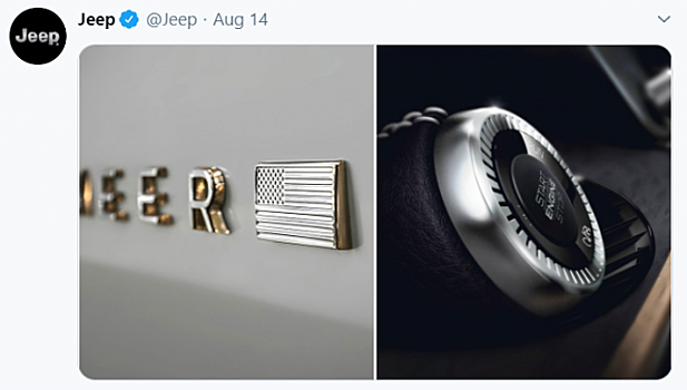 Jeep обнародовал тизер Wagoneer 2022 года с флагом США