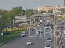 Автомобиль перевернулся на Третьем транспортном кольце