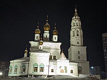 Главный храм Академического района получил архитектурную подсветку