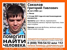 В Пензе ищут 35-летнего Григория Соколова