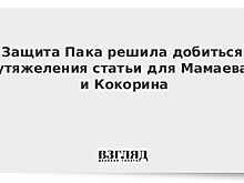 Защита Пака решила добиться утяжеления статьи для Мамаева и Кокорина