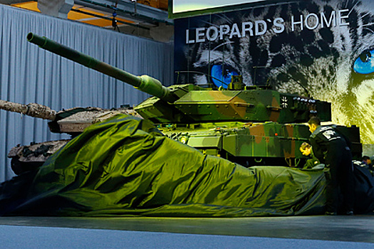 Немецкий танк Leopard 2 A7+ замедлили