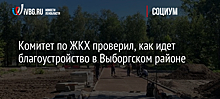 Комитет по ЖКХ проверил, как идет благоустройство в Выборгском районе