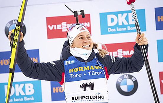 Норвежская биатлонистка Экхофф выиграла гонку преследования на этапе Кубка мира в Германии