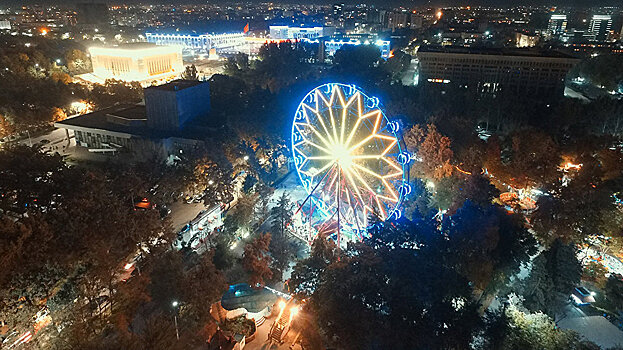 Заработало самое большое колесо обозрения в Бишкеке! Видео тест-драйва