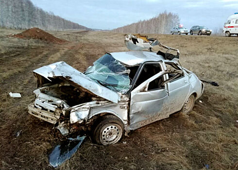 На трассе в Башкирии водитель без прав «улетел» в кювет