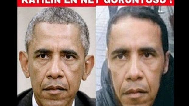 Обама попал на плакаты о розыске террориста в Турции