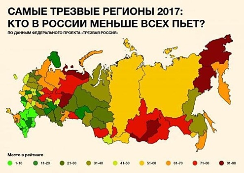 Магаданские власти не согласны с последним местом в рейтинге «Трезвая Россия»