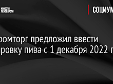 Обязательная маркировка пива может начаться 1 декабря 2022 года