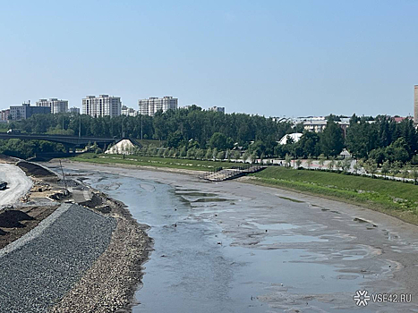Река в Кемерове внезапно обмелела