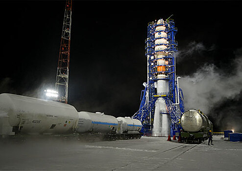 Воздушно-космические силы провели пуск ракеты-носителя «Союз-2.1б» с космодрома Плесецк