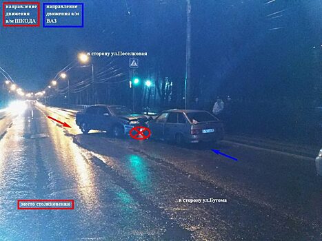 Четыре человека получили травмы в лобовом столкновении двух легковушек