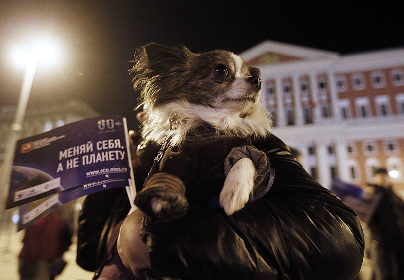  Экологическая акция "Час Земли" в Москве