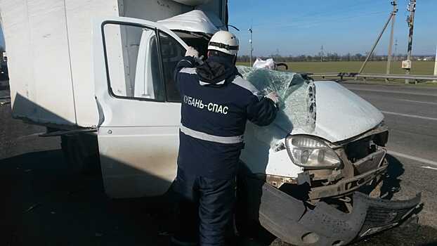 На трассе «Кавказ» под Армавиром столкнулись два грузовика