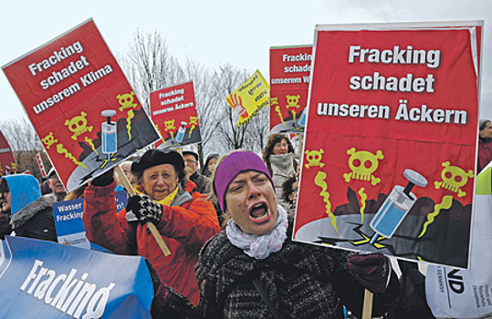 Немцы готовы протестовать против добычи газа из сланцевых пород на своей территории.