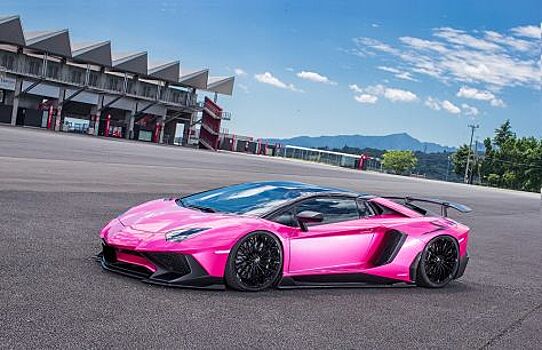 Розовый суперкар Lamborghini Aventador SV by Liberty Walk