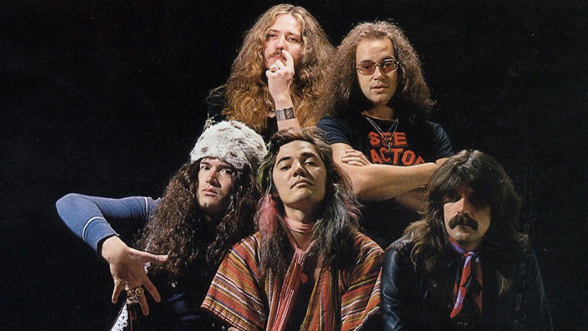 Слева направо: Гленн Хьюз, Дэвид Ковердэйл, Томми Болин, Иэн Пейс, Джон Лорд