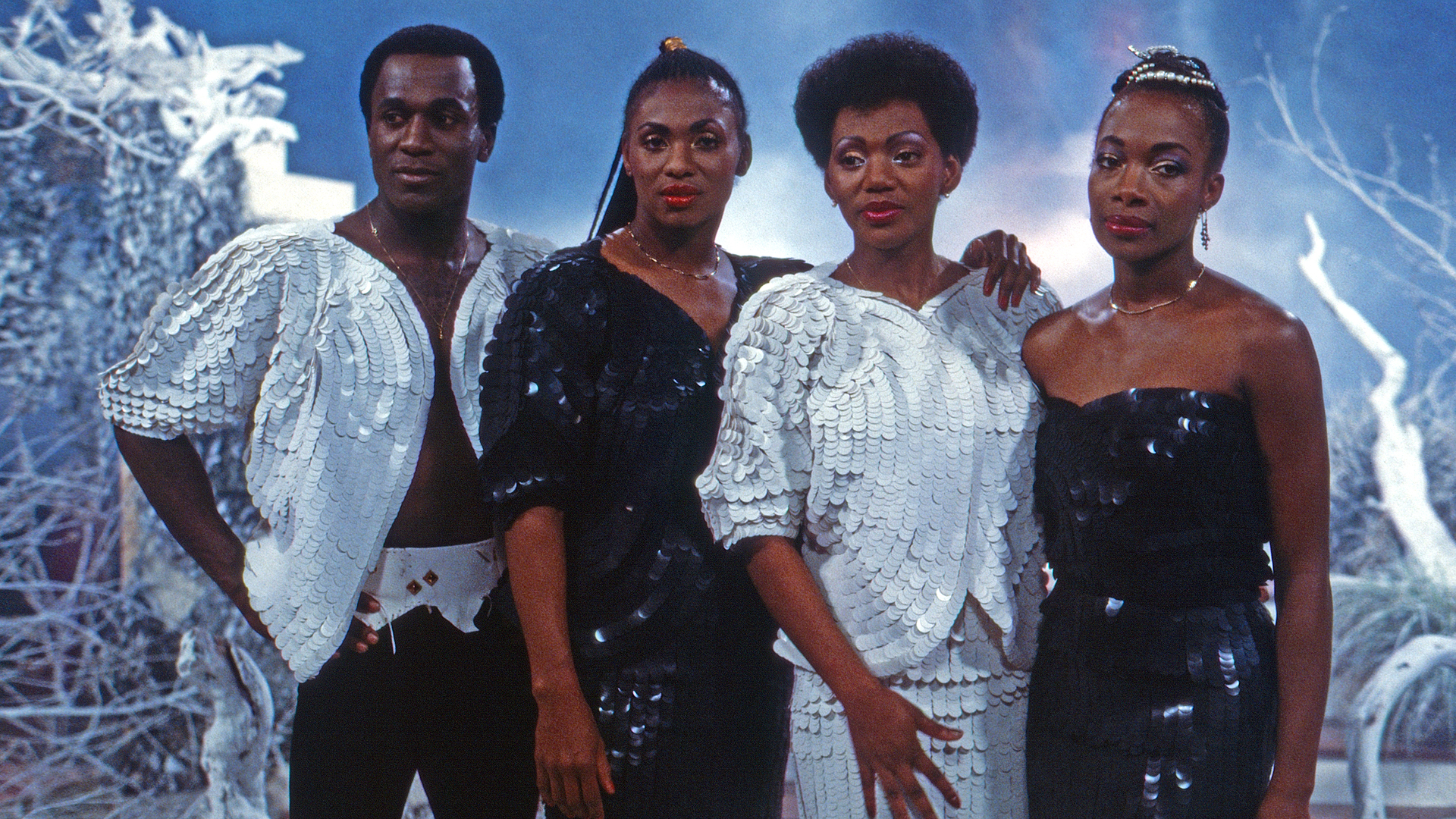 Рэджи Цибо, Марсия Барретт,  Лиз Митчелл и Мэйзи Уильямс, Германия, 1988 г.