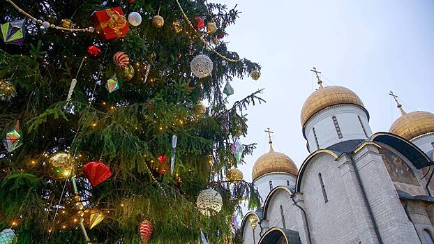 Главную новогоднюю елку демонтировали в Кремле