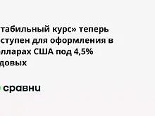 «Стабильный курс» теперь доступен для оформления в долларах США под 4,5% годовых