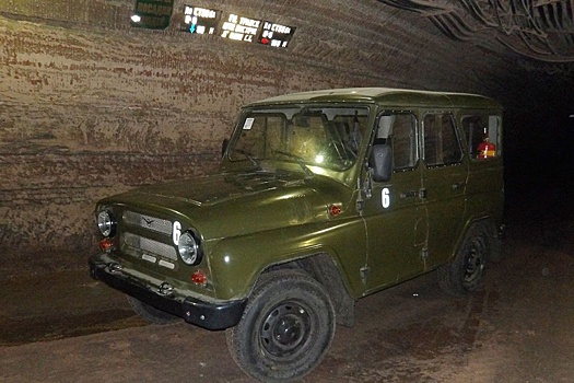 Уникальный дизельный УАЗ "Хантер" для работы в шахтах сняли на фото