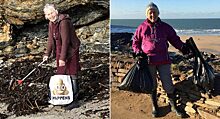 70-летняя англичанка спасает побережье от мусора