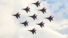 «Беркуты», «Стрижи» и «Русские витязи»: кадры грандиозного авиашоу на форуме «Армия-2020»