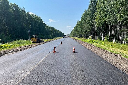В Шабалинском районе ремонтируют федеральную трассу
