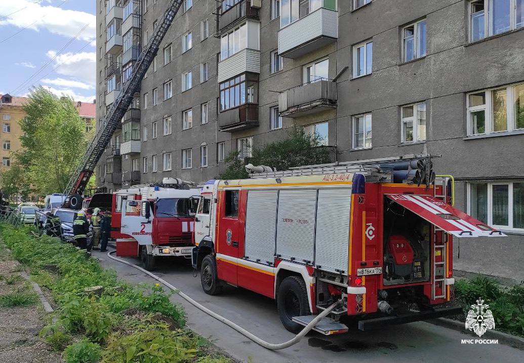 В Новосибирске потушили пожар в 9-этажном доме на Шамшурина