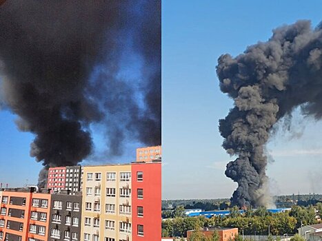 Склад загорелся в подмосковной Балашихе