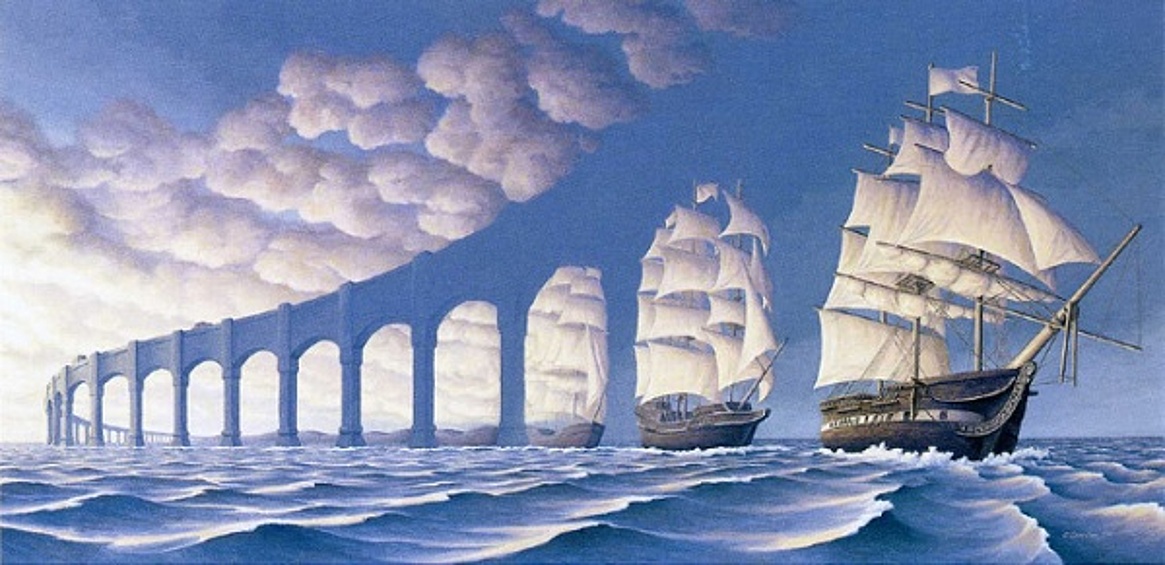 Автор этой картины — Роб Гонсалвес. Думаю, вы уже поняли, в чем вопрос. Корабли или арка? Тут как посмотреть...