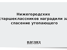 Нижегородских старшеклассников наградили за спасение утопающего