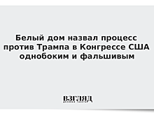Белый дом назвал процесс против Трампа в Конгрессе США однобоким и фальшивым