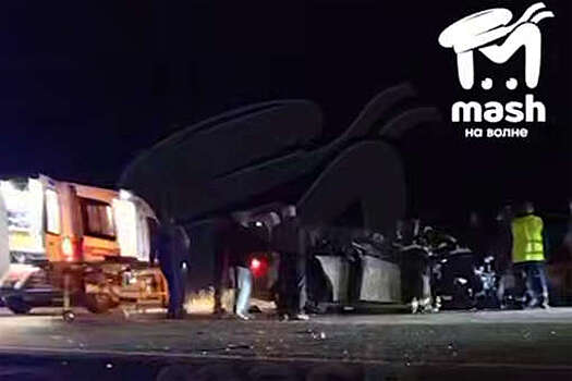 В Амурской области автобус с пассажирами вспыхнул в момент ДТП с грузовиком