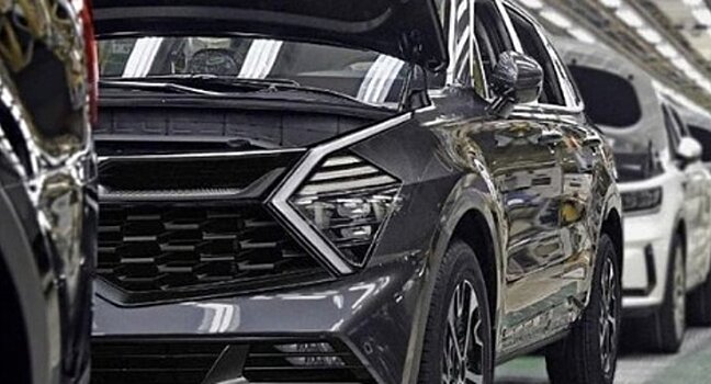 Новый Kia Sportage без камуфляжа сфотографировали на конвейере