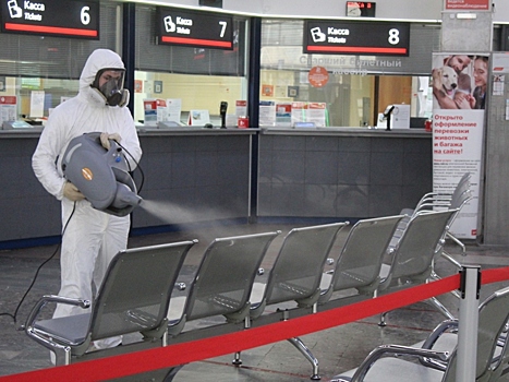 В Пензе проводится дезинфекция на ж/д вокзале