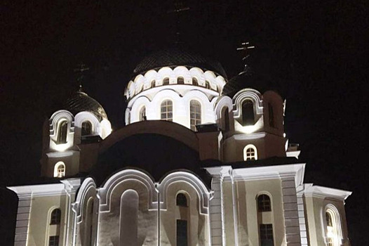 В Нальчике установили подсветку на фасад храма Марии Магдалины